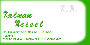 kalman meisel business card